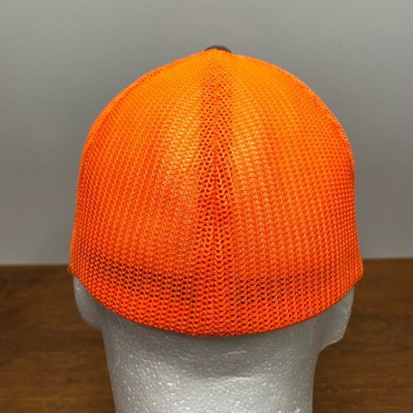 Toyota Adventure Outfitters Hexagon Patch Blaze Orange Mesh Flexfit Yupoong NWOT - Picture 5 of 8